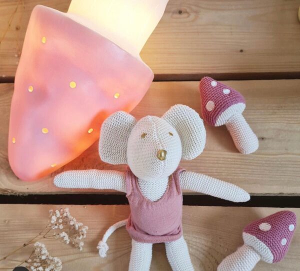 lampada rosa