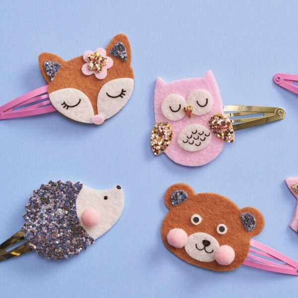 Set di 6 fermagli per capelli glitterati - Pretty Forest