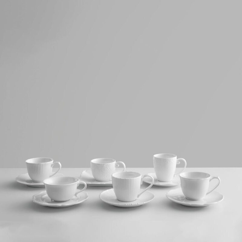 set 6 tazzine bianche