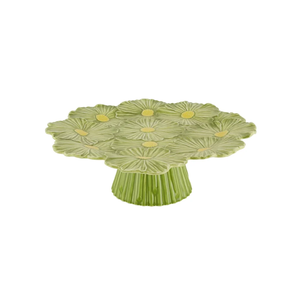 Alzata torta floreale verde