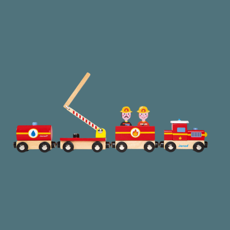 Treno Pompieri in legno