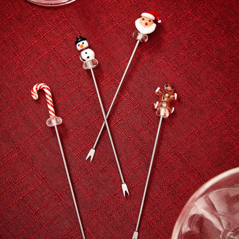 Set di 4 Forchettine da Cocktail – Collezione Natale