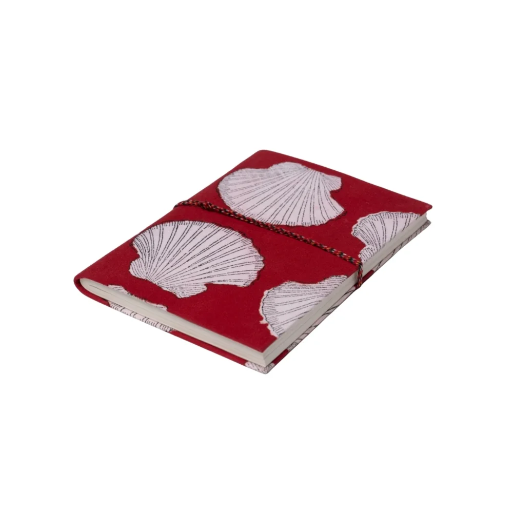 Notebook in Tessuto Stampato a Mano – Conchiglie