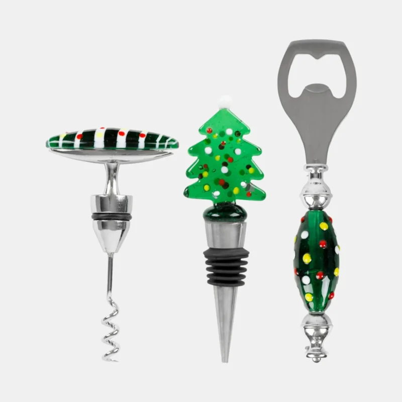 Cofanetto di 3 Accessori per il Vino – Edizione Natalizia