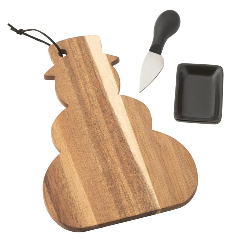 Tagliere Pupazzo di neve con Coltello da Formaggio